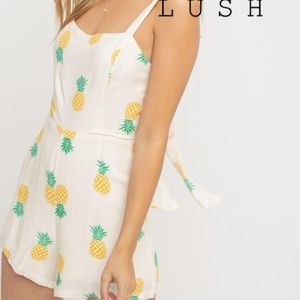 Anthropologie Pants - LAST ONE ! Pineapple Print Romper Lush Anthropologie Pants - LAST ONE ! Pineapple Print Romper Lush